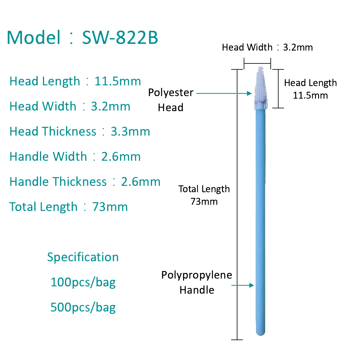 SW-822b Hoher Absorption Polyester-Tupfer
