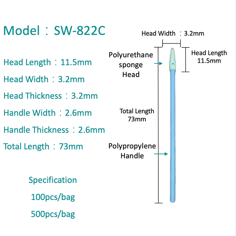 SW-822C-Schaumspitzenreinigungsabstriche