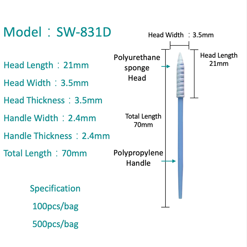 SW-831d Medium komprimierte Hochsaugenschwammabstrich