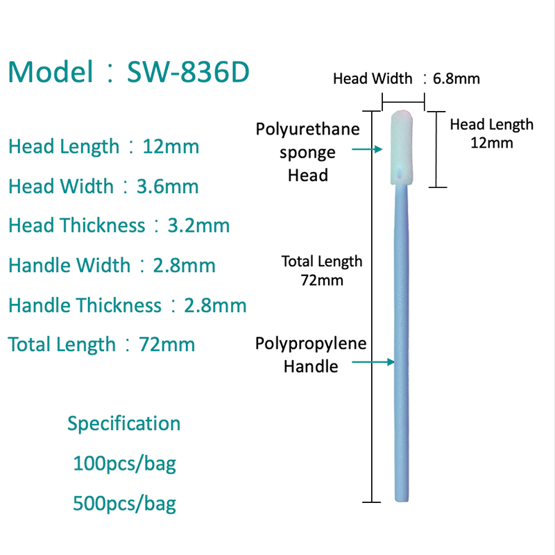SW-836d Round Head Lint Free Industrial Ponge-Abstrich