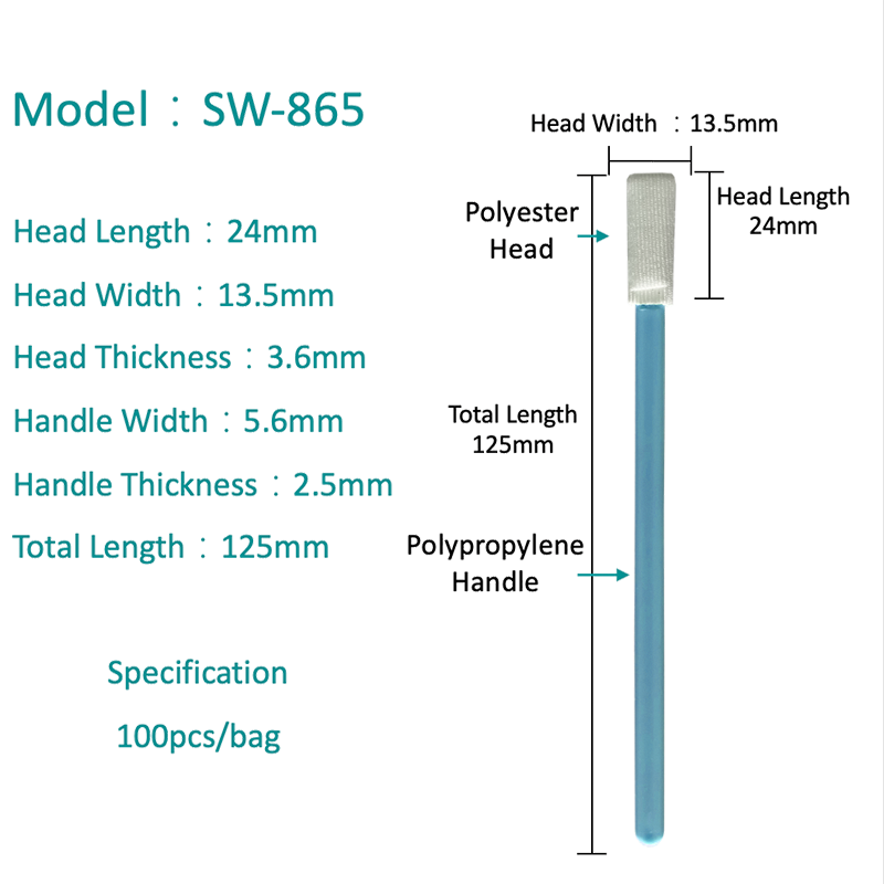 SW-865 kleiner Kopf Steriler Polyester-Tupfer