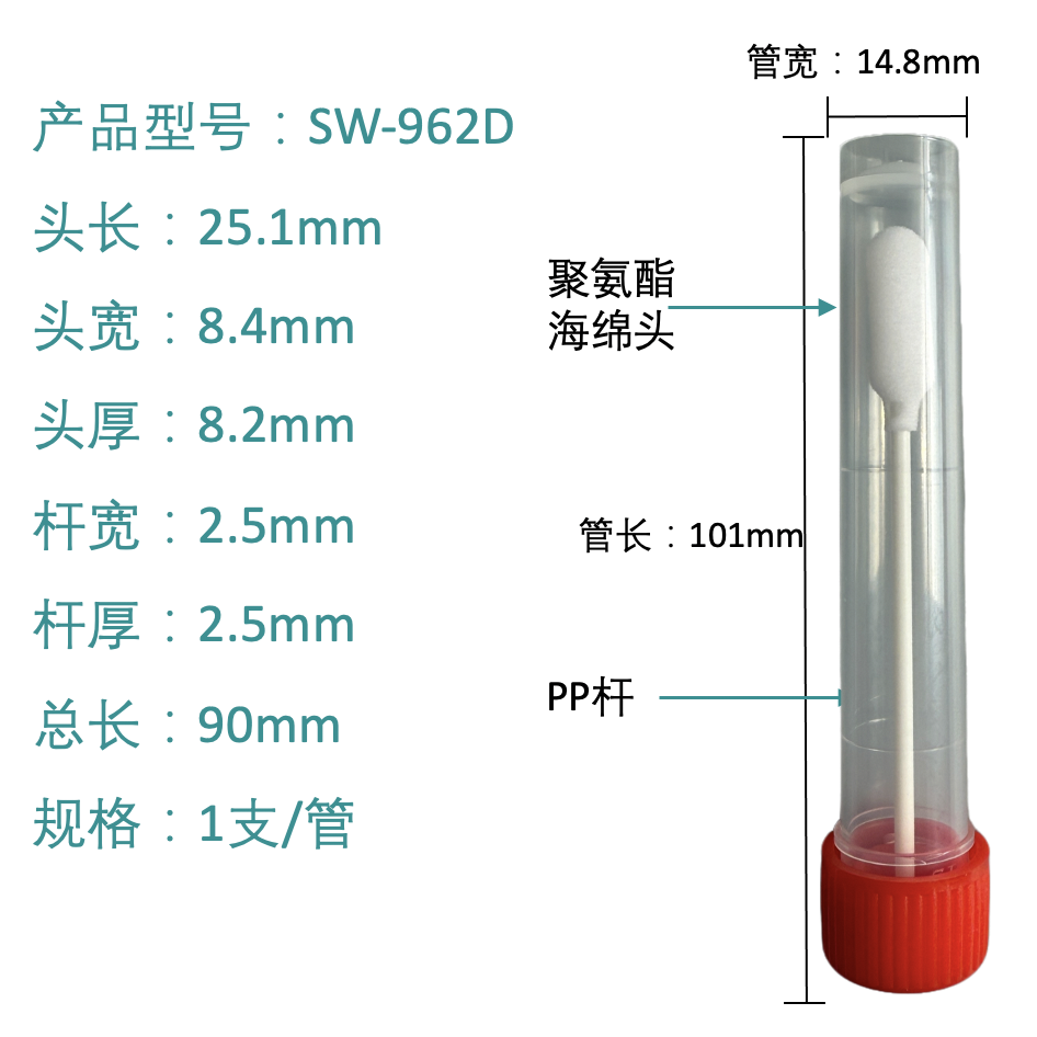 SW-962D Präzisions-Reinigungstupfer (Spitze aus Polyurethanschaum)